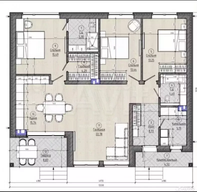 Дом в Татарстан, Лаишевский район, с. Сокуры, Новые Сокуры- 3 кп ул. ... - Фото 2