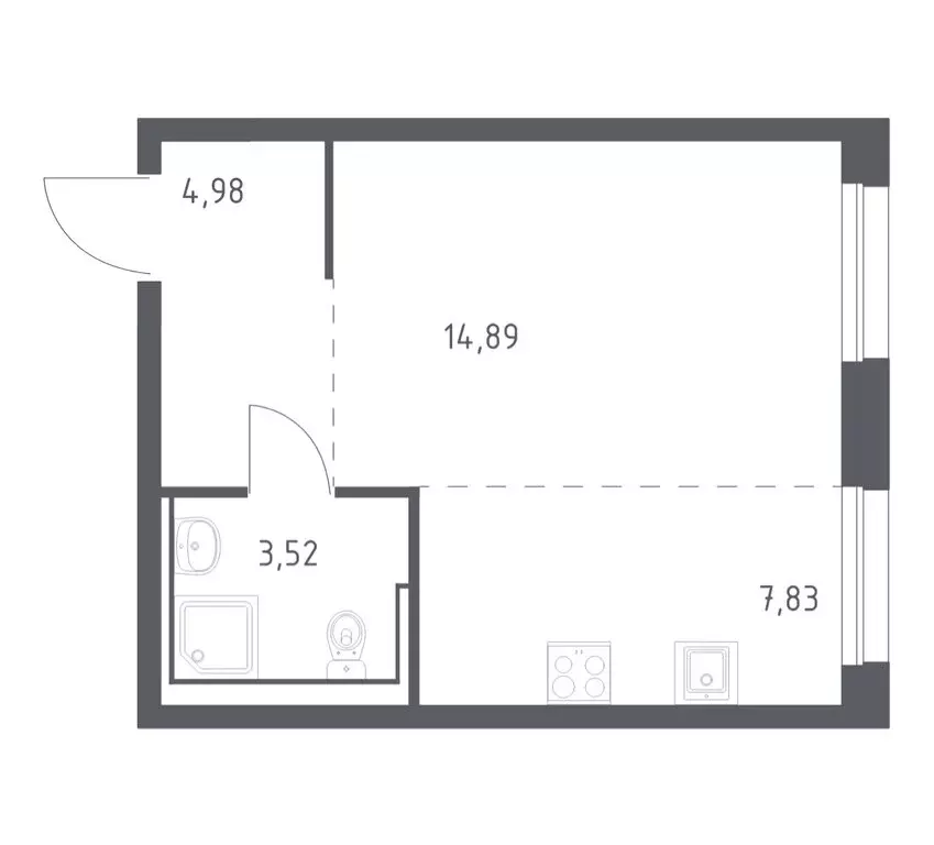 Квартира-студия: Владивосток, Первореченский район, микрорайон Бам ... - Фото 1
