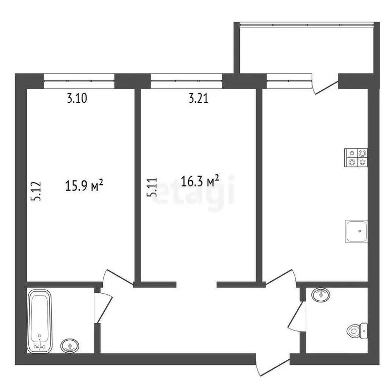 2-комнатная квартира: Ярославль, Тверицкая набережная, 58Ак2 (63.7 м) - Фото 0
