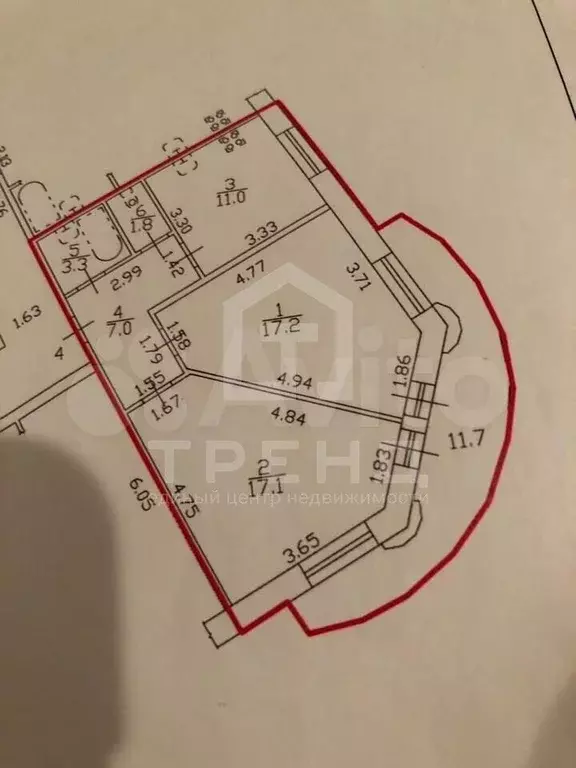 2-к. квартира, 69,1 м, 2/9 эт. - Фото 0