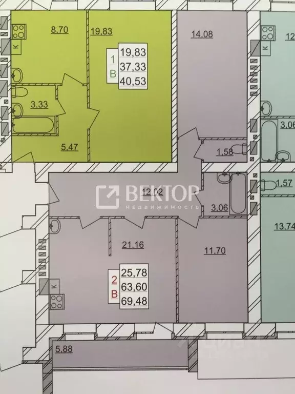 2-к кв. Ярославская область, Ярославский муниципальный округ, пос. ... - Фото 2