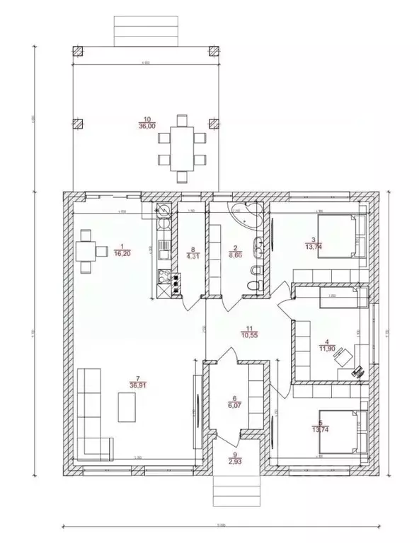 Коттедж в Липецкая область, Липецкий муниципальный округ, д. Кулешовка ... - Фото 2