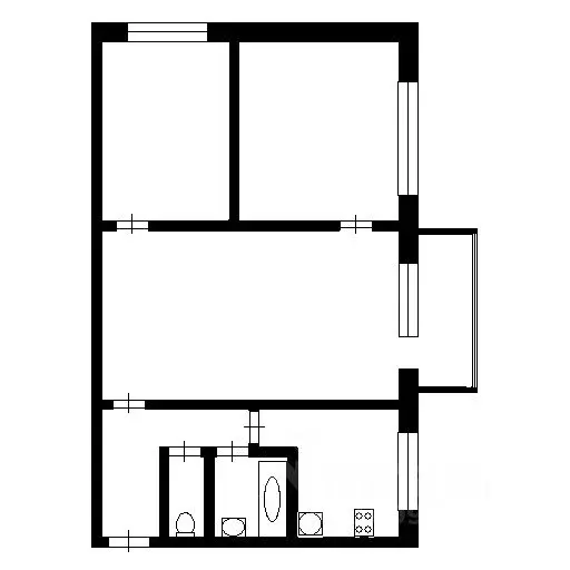 3-к кв. Тульская область, Тула ул. Юлиуса Фучика, 22к2 (47.8 м) - Фото 2