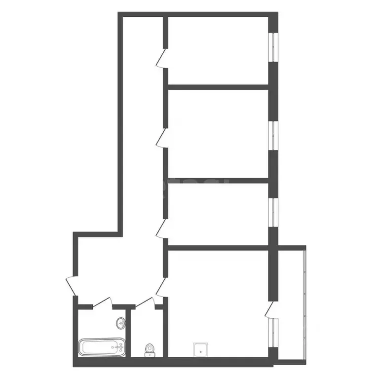 3-к кв. Тульская область, Узловая ул. Горького, 35 (86.8 м) - Фото 2