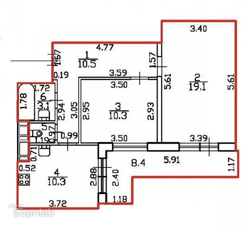 2-к кв. Санкт-Петербург, Санкт-Петербург, Сестрорецк ул. Гагаринская, ... - Фото 2