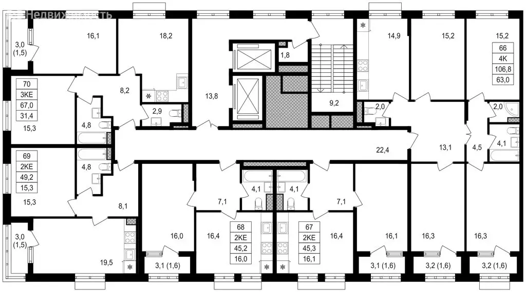 1-комнатная квартира: Москва, Михалковская улица, 48к1 (45.7 м) - Фото 1