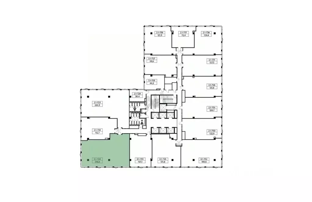 Офис в Москва № 35 кв-л, 10 (219 м) - Фото 2