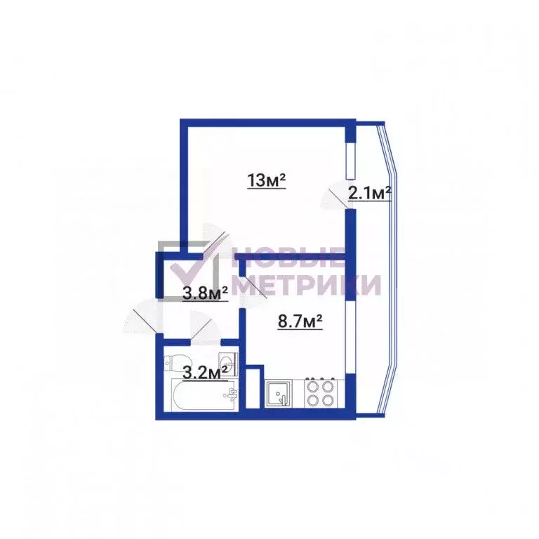 1-к кв. Санкт-Петербург дор. Муринская, 12к2 (30.8 м) - Фото 2