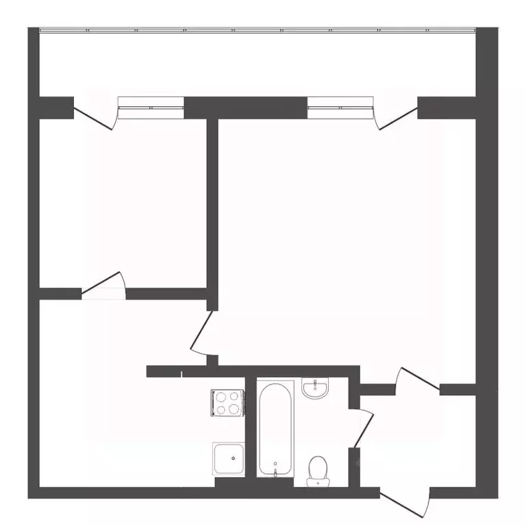 2-к кв. Тюменская область, Тюмень ул. Бабарынка, 16б (35.0 м) - Фото 1