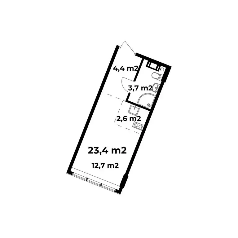 1-комнатная квартира: Нижний Новгород, улица Родионова, 136Б (23.3 м) - Фото 0