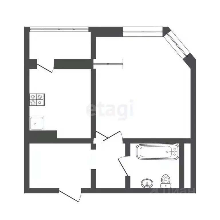 1-к кв. Москва Синявинская ул., 11к9 (44.0 м) - Фото 1