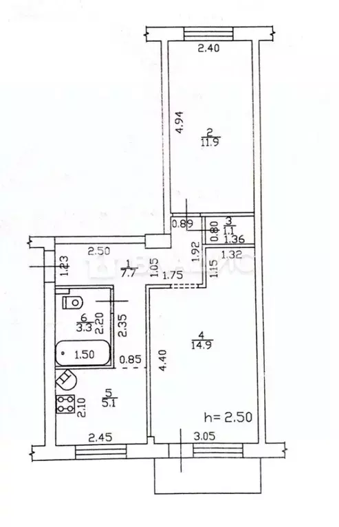 2-к кв. Алтайский край, Бийск Социалистическая ул., 25 (44.0 м) - Фото 1