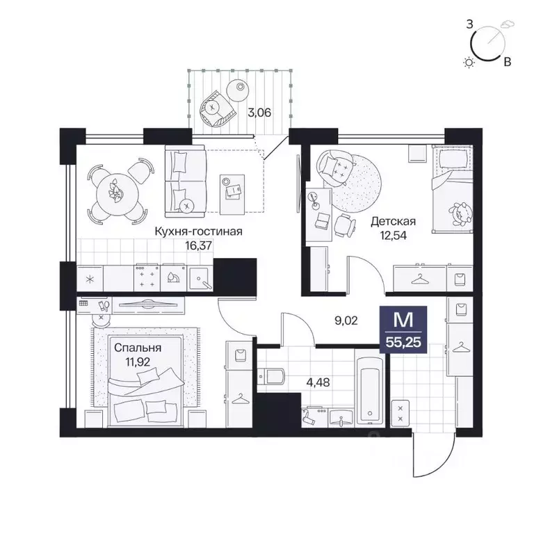 2-к кв. Волгоградская область, Волгоград просп. Имени В.И. Ленина, 59Г ... - Фото 0