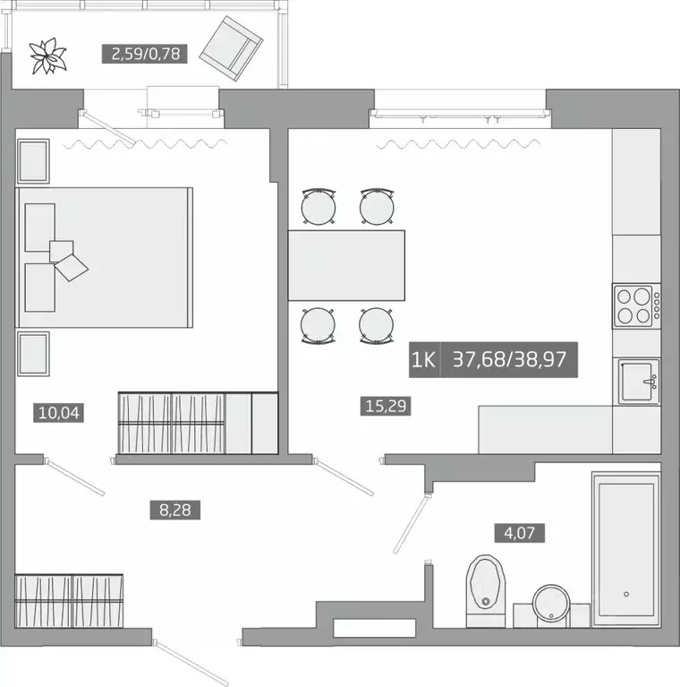 1-к кв. Приморский край, Артем ул. Острякова, 43 (38.97 м) - Фото 1