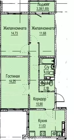 3-к кв. Нижегородская область, Нижний Новгород Лесной Городок мкр, ... - Фото 0