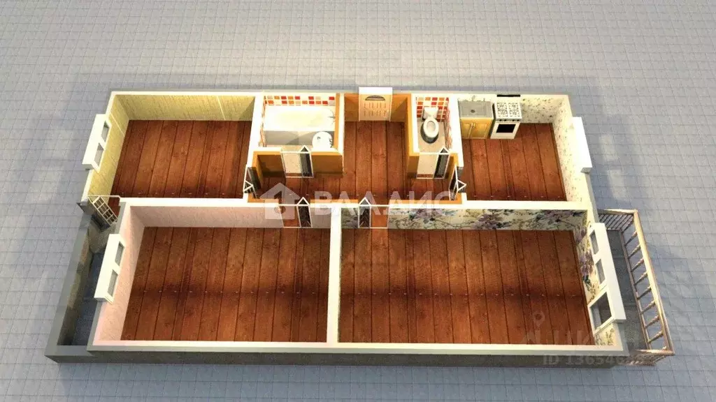 3-к кв. Иркутская область, Ангарск 9-й мкр, 100 (57.0 м) - Фото 2