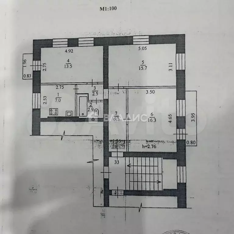 3-к. квартира, 62,5 м, 4/4 эт. - Фото 0