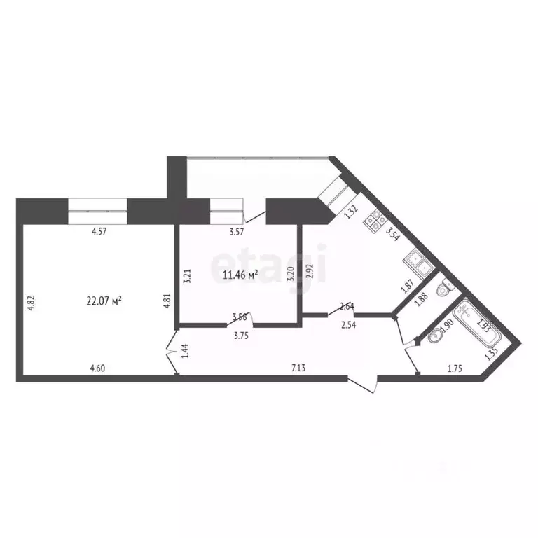 2-к кв. Мордовия, Саранск ул. Гагарина, 98/1 (60.4 м) - Фото 1