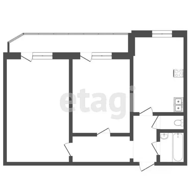 2-к кв. Тюменская область, Тюмень ул. Мельникайте, 122 (60.1 м) - Фото 2