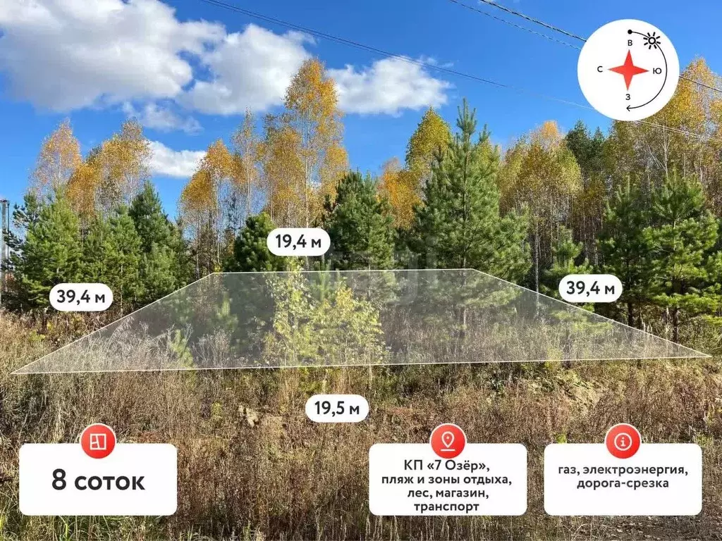 Участок в Тюменская область, Нижнетавдинский район, Строитель ТСН  ... - Фото 2