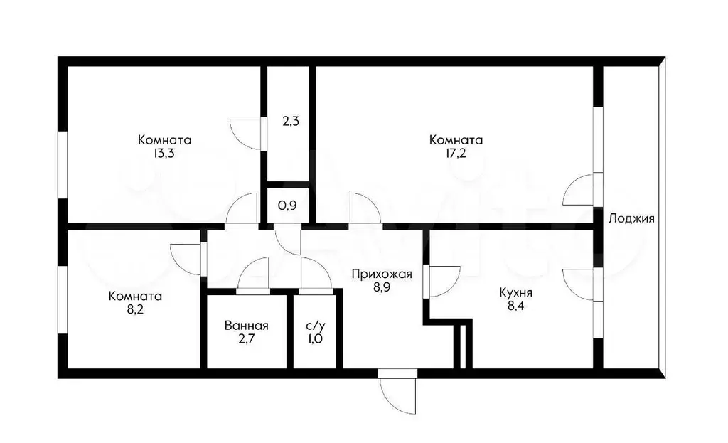 3-к. квартира, 68 м, 4/5 эт. - Фото 0