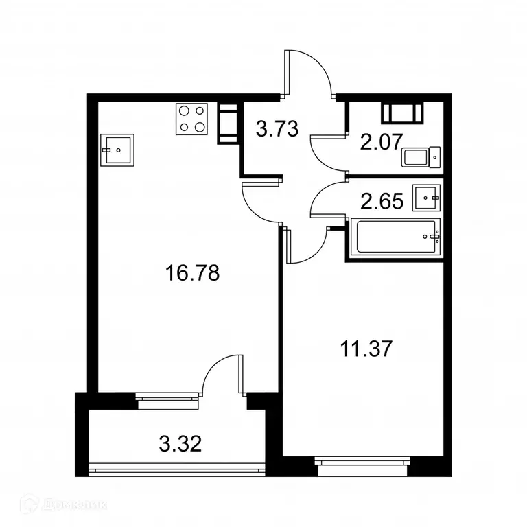 Продаётся 1-к квартира, 38.3 м - Фото 0