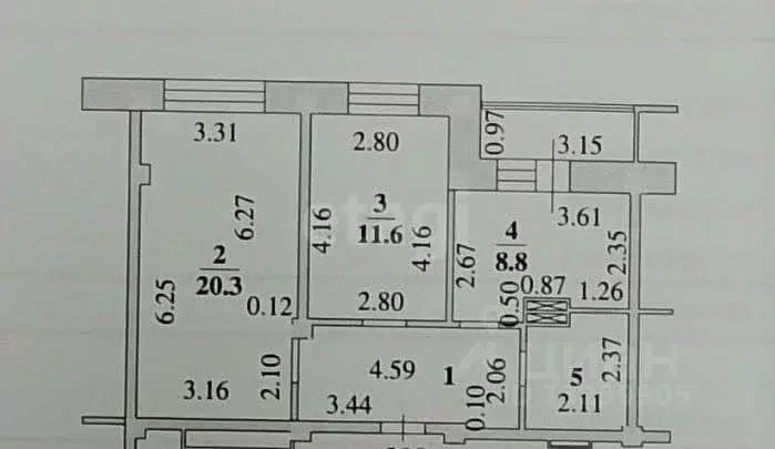 2-к кв. Липецкая область, Липецк ул. Осканова, 7 (54.4 м) - Фото 1