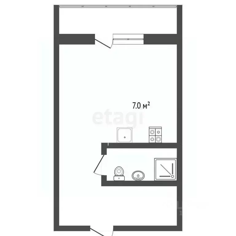 Студия Крым, Ялта муниципальный округ, Массандра пгт ш. Южнобережное, ... - Фото 1