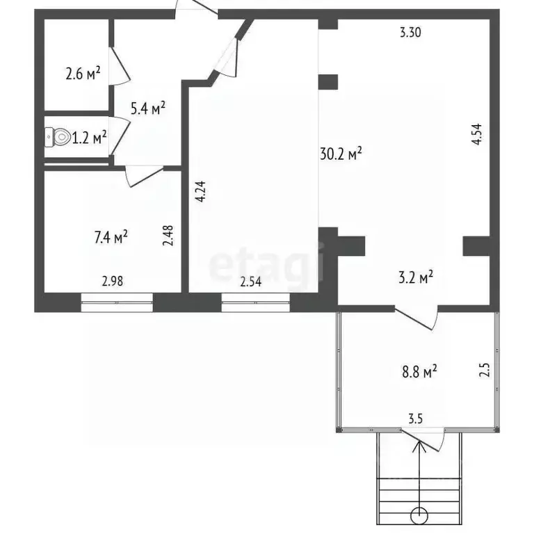 Торговая площадь в Коми, Усинск Молодежная ул., 18 (50 м) - Фото 0