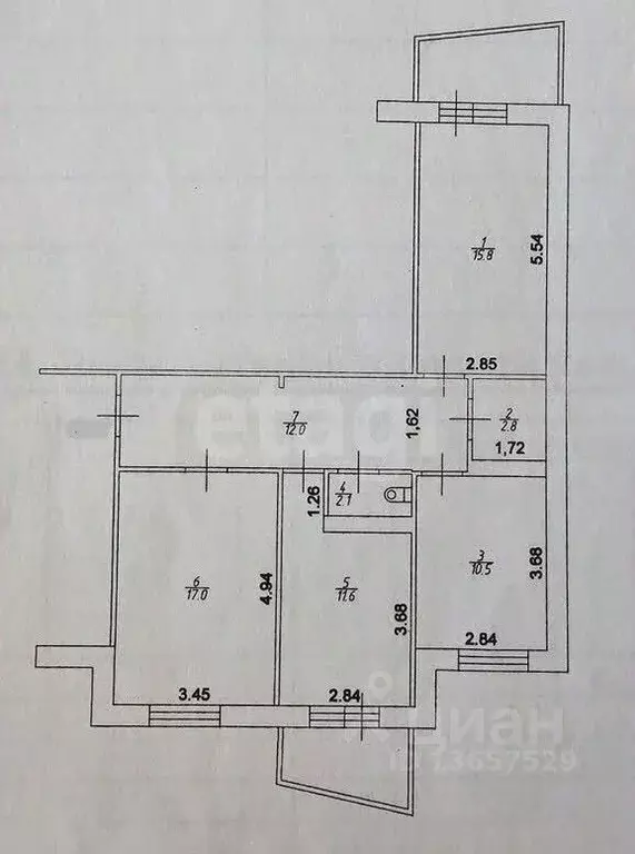 3-к кв. Иркутская область, Иркутск Советская ул., 176/195 (71.8 м) - Фото 2