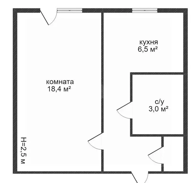 1-к кв. Костромская область, Кострома Калиновская ул., 22/41 (30.9 м) - Фото 1