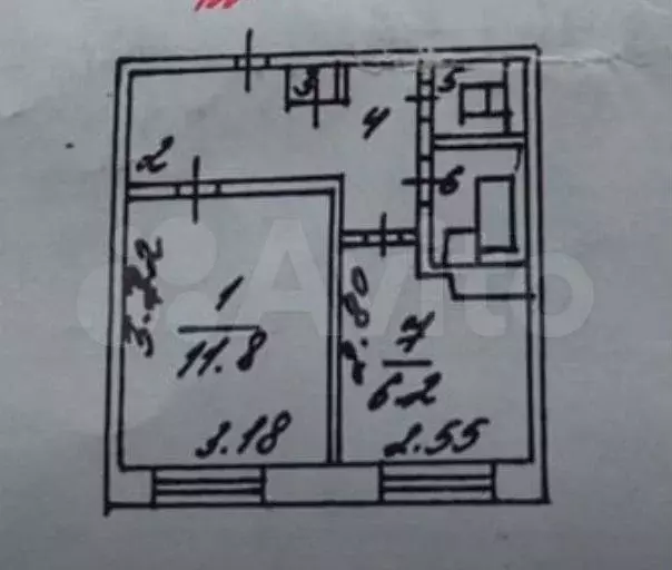 1-к. квартира, 28,2 м, 2/9 эт. - Фото 0