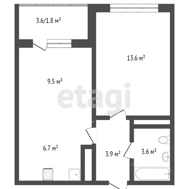 2-к кв. Кировская область, Киров ул. Современная, 13 (42.5 м) - Фото 1