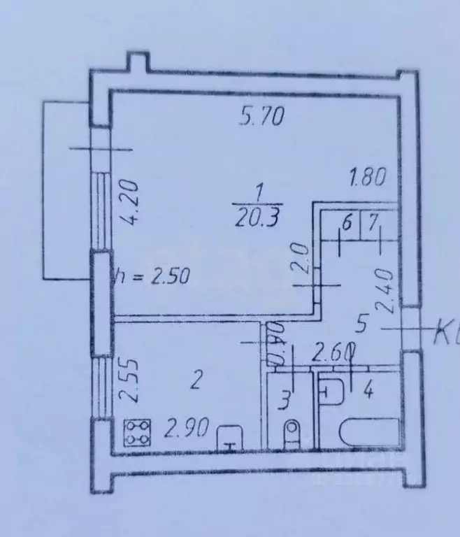 1-к кв. Ставропольский край, Ставрополь ул. Ленина, 299 (38.0 м) - Фото 1