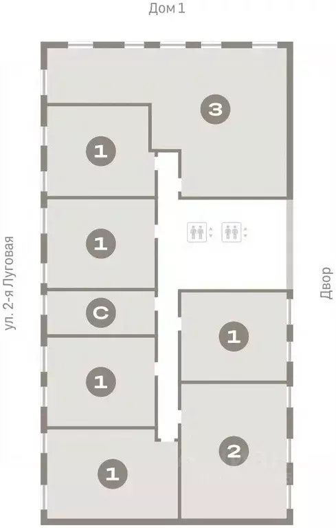 2-к кв. Тюменская область, Тюмень Мысовская ул., 26к1 (73.56 м) - Фото 1