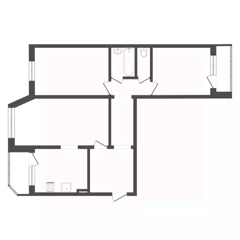 3-к кв. Тюменская область, Тюмень ул. Мельникайте, 125 (99.1 м) - Фото 2