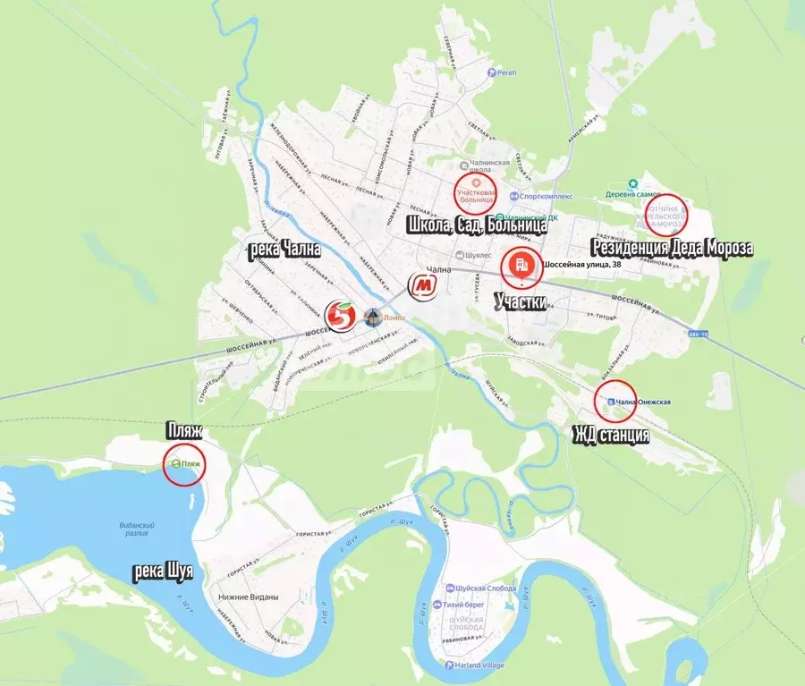 Участок в Карелия, Пряжинский район, пос. Чална Шоссейная ул., 38 ... - Фото 2