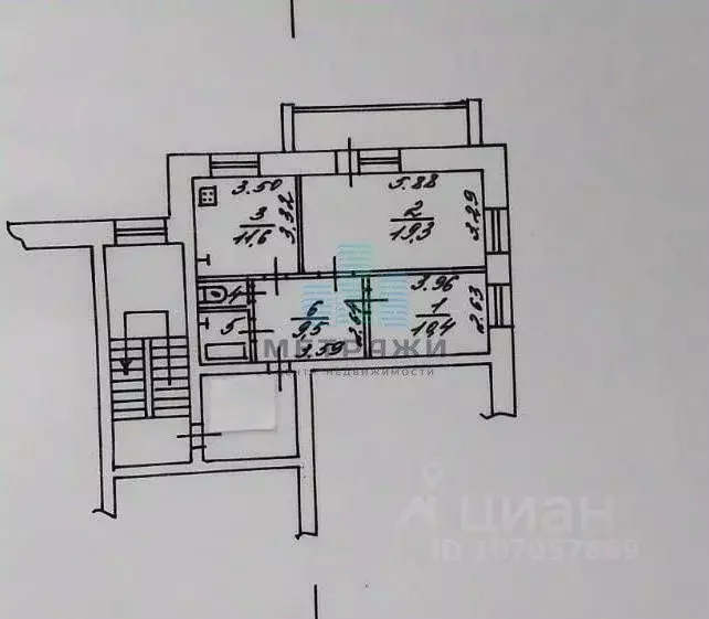 2-к кв. Калужская область, Калуга ул. Гурьянова, 18к1 (59.2 м) - Фото 2