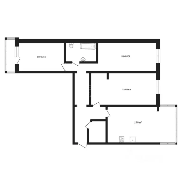 3-к кв. Тюменская область, Тюмень ул. Николая Никитина, 4к1 (93.0 м) - Фото 1