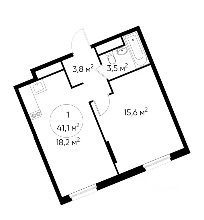 1-к кв. Москва Переделкино Ближнее мкр, 18-й кв-л,  (41.1 м) - Фото 0