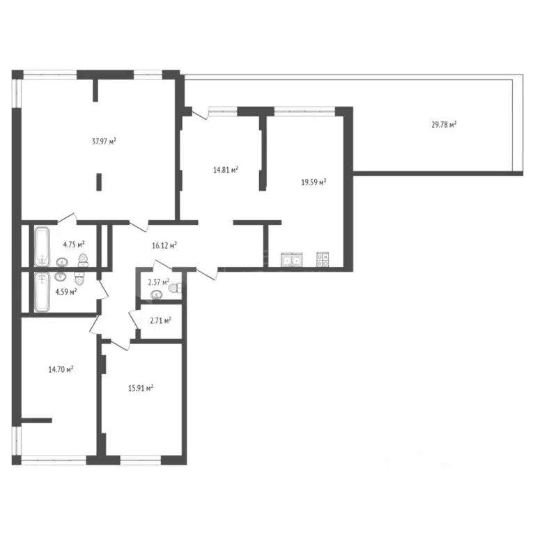 3-к кв. Тюменская область, Тюмень ул. Тимофея Кармацкого, 3 (133.7 м) - Фото 2