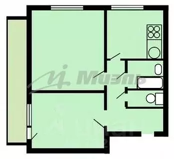 2-к кв. Москва бул. Яна Райниса, 28К1 (38.0 м) - Фото 1