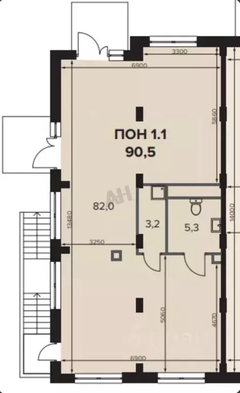 Помещение свободного назначения в Москва Ленинградское ш., 228к5 (91 ... - Фото 2