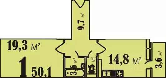 1-к кв. Московская область, Люберцы городской округ, Октябрьский пгт ... - Фото 2