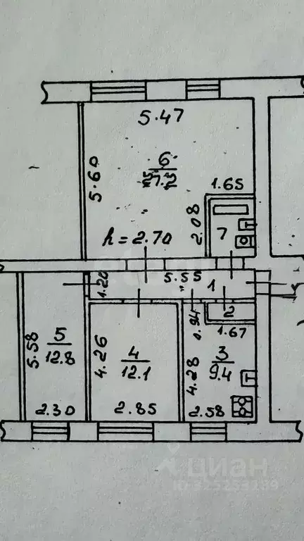3-к кв. Липецкая область, Липецк ул. Валентина Скороходова, 4 (72.2 м) - Фото 1