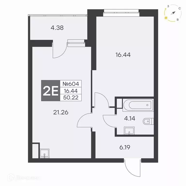Продаётся 1-к квартира, 50.2 м - Фото 1