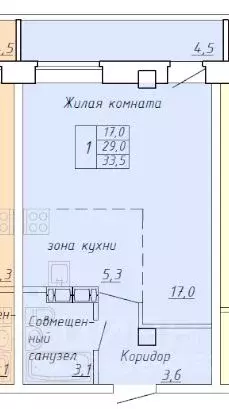 1-к кв. Хакасия, Абакан Трудовая ул., 82 (35.0 м) - Фото 2