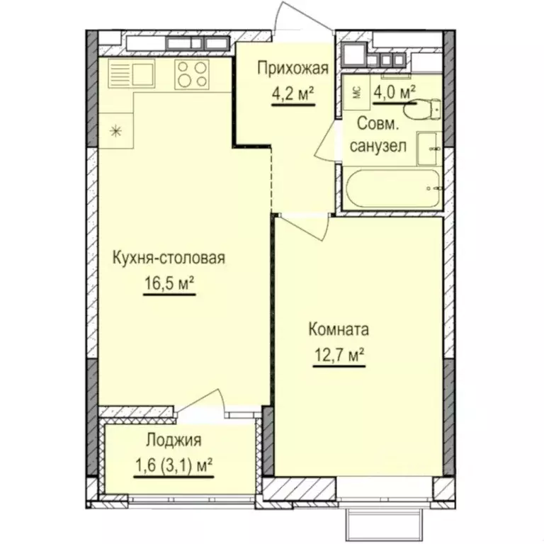 1-к кв. Удмуртия, Ижевск Восток СНТ, 112 (39.0 м) - Фото 0