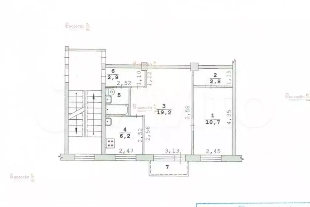 2-к. квартира, 45 м, 4/5 эт. - Фото 0