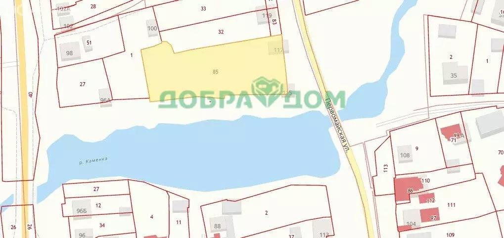 Участок в село Кашино, Первомайская улица, 115 (30 м) - Фото 1